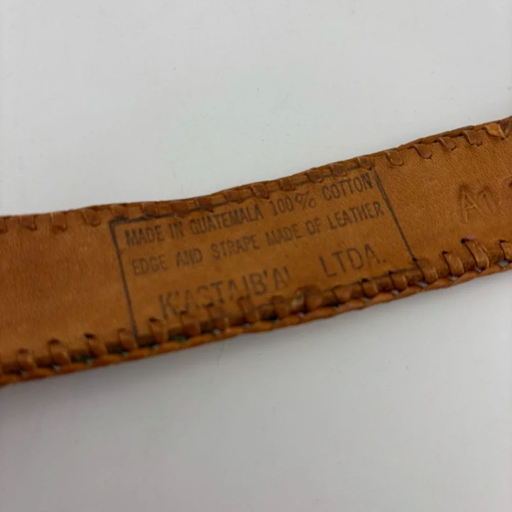 K'astajb'al Ltda. Woven Leather Belt 35